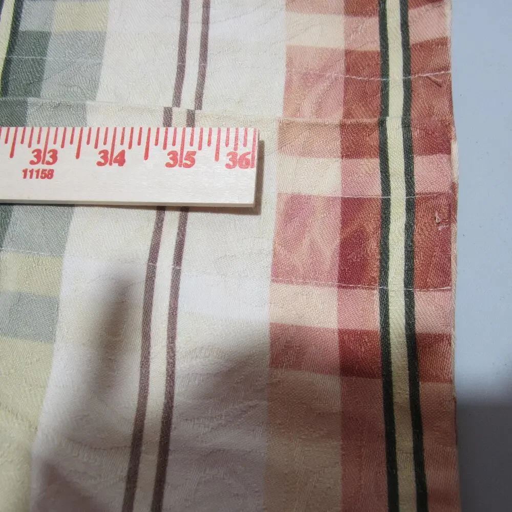 Vintage Valance Plaid Scalloped Window Treatments Kitchen Country Set 6 Handmade